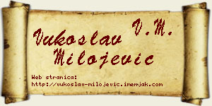 Vukoslav Milojević vizit kartica